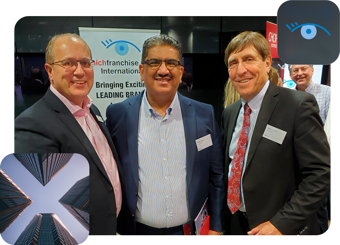 whichfranchise representatives at a franchise industry event