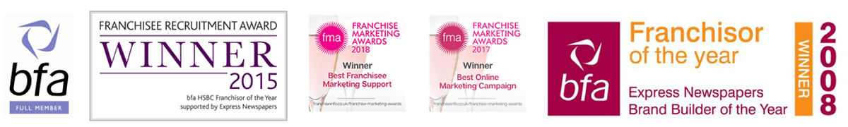 Dream Doors franchise award logos