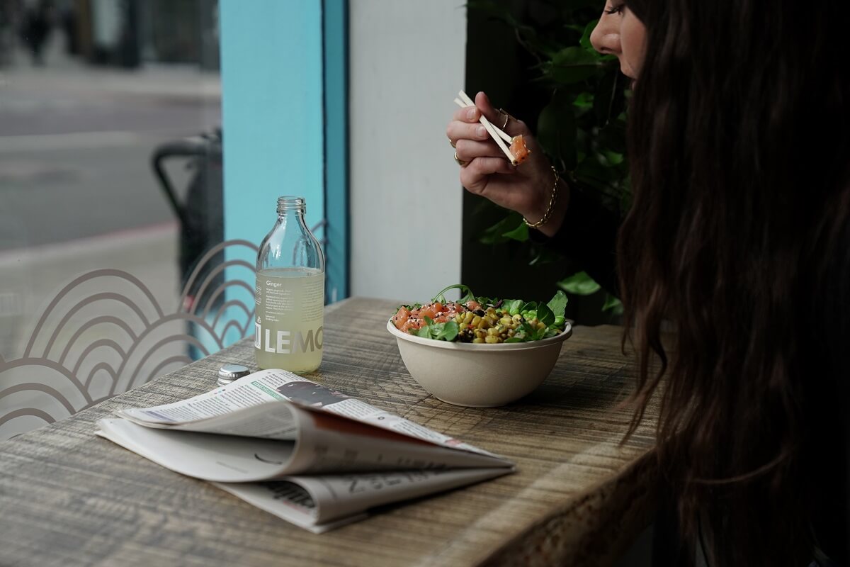 Island Poke bowls on a table