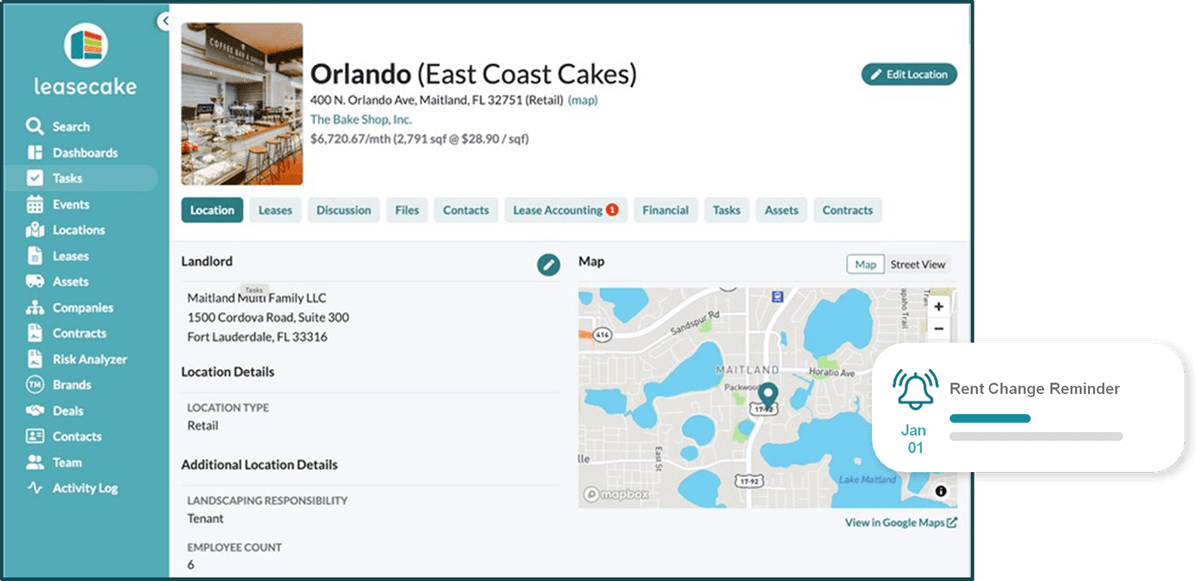 Leasecake Real Estate Management Platform