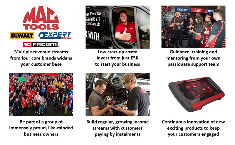 Mac Tools franchise business opportunity Tools career job automotive car tools mechanical franchisee owner investment flexible freedom profitable