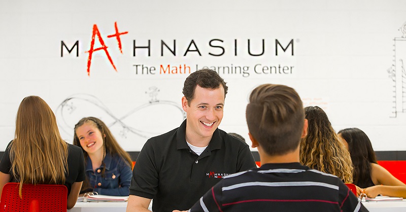 Mathnasium teacher with a student