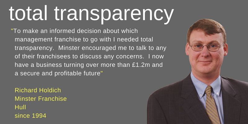 quote from Minister Cleaning Services franchisee Richard Holdich