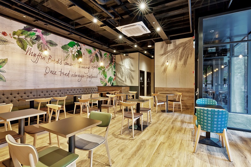 inside a muffin break cafe