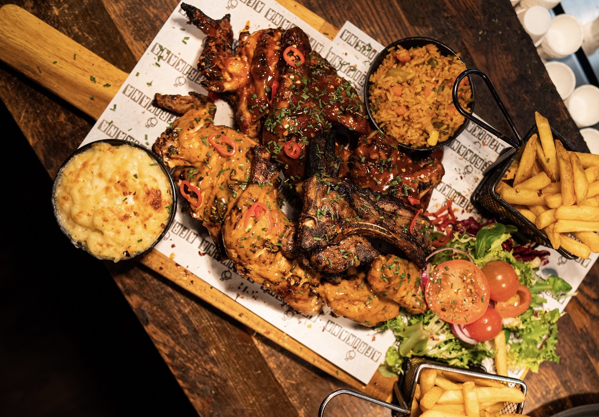 afrikana restaurant food platter