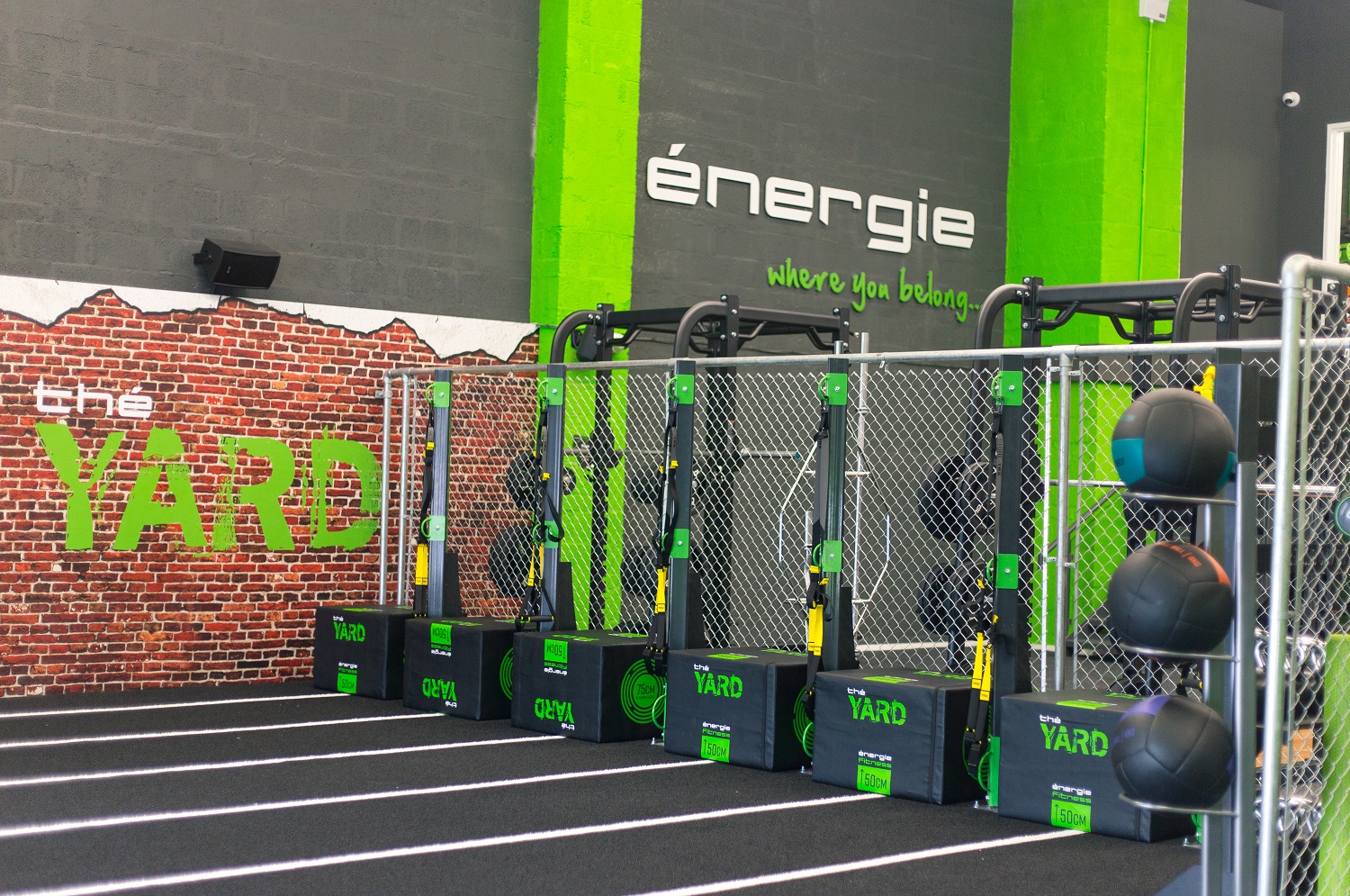 front of an energie fitness club