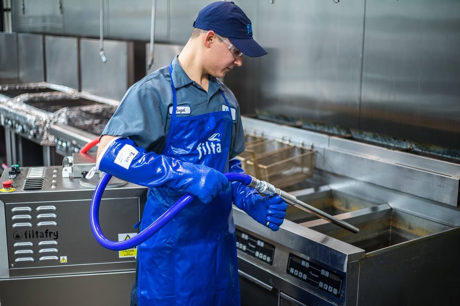 Filta franchisee cleaning kitchen