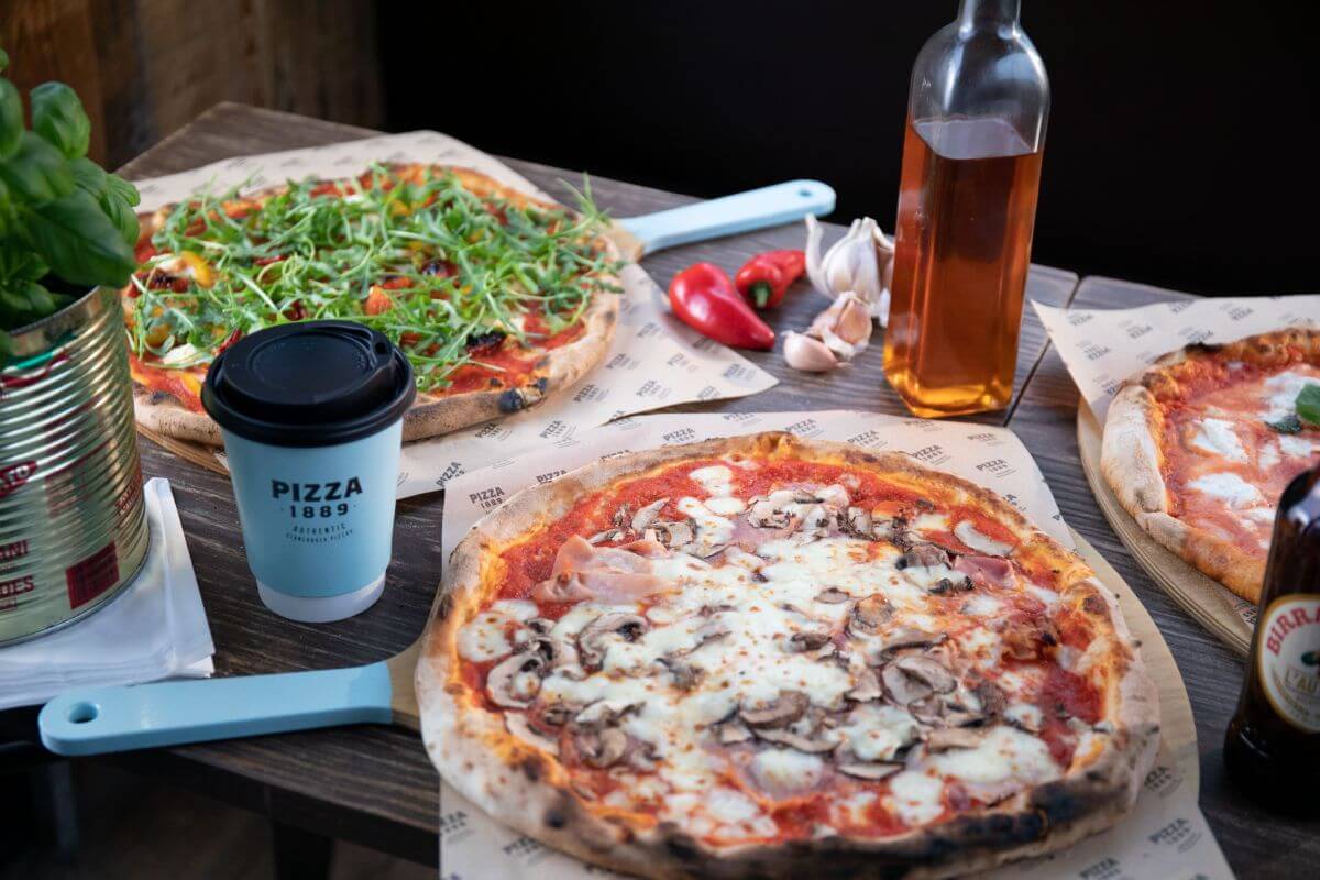 pizza 1889 franchise container