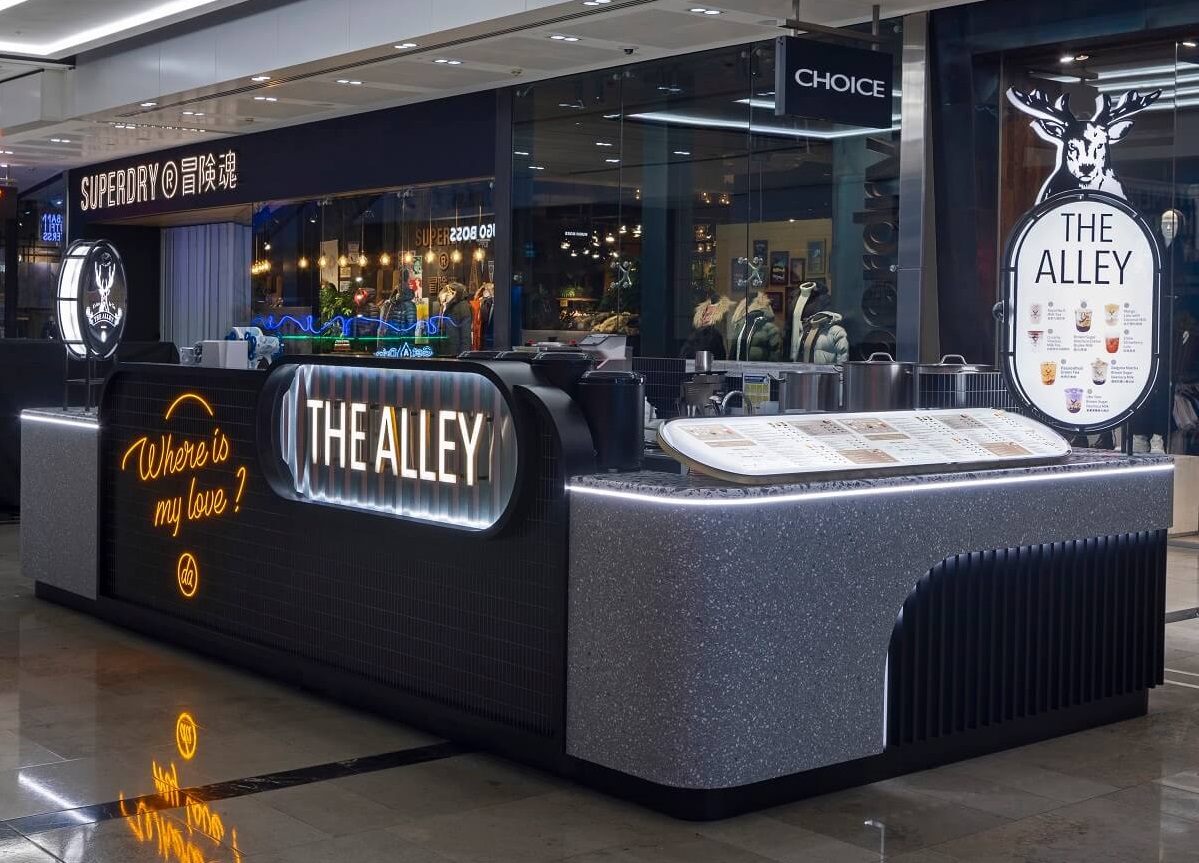 the alley bubble tea franchise kiosk