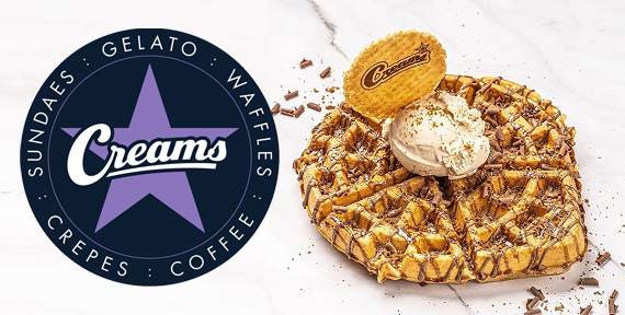 Creams Cafe Franchise Logo Banner