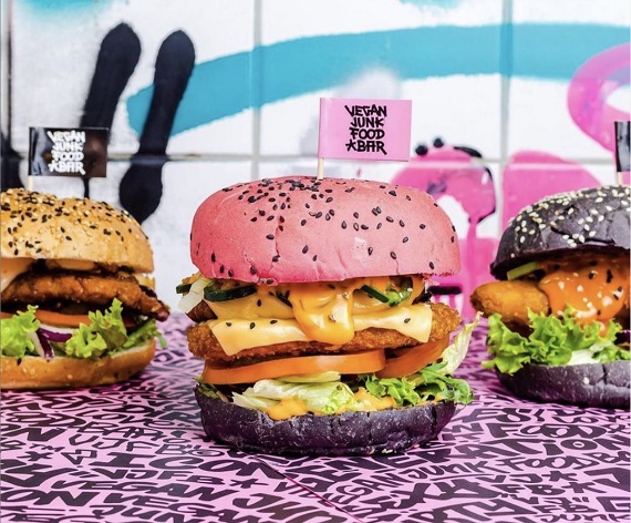 vegan junk food bar Franchise Logo Banner